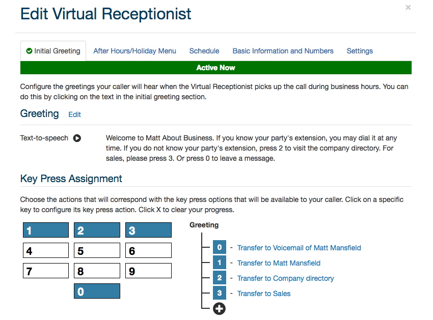 Ooma for Business - Virtual Receptionist