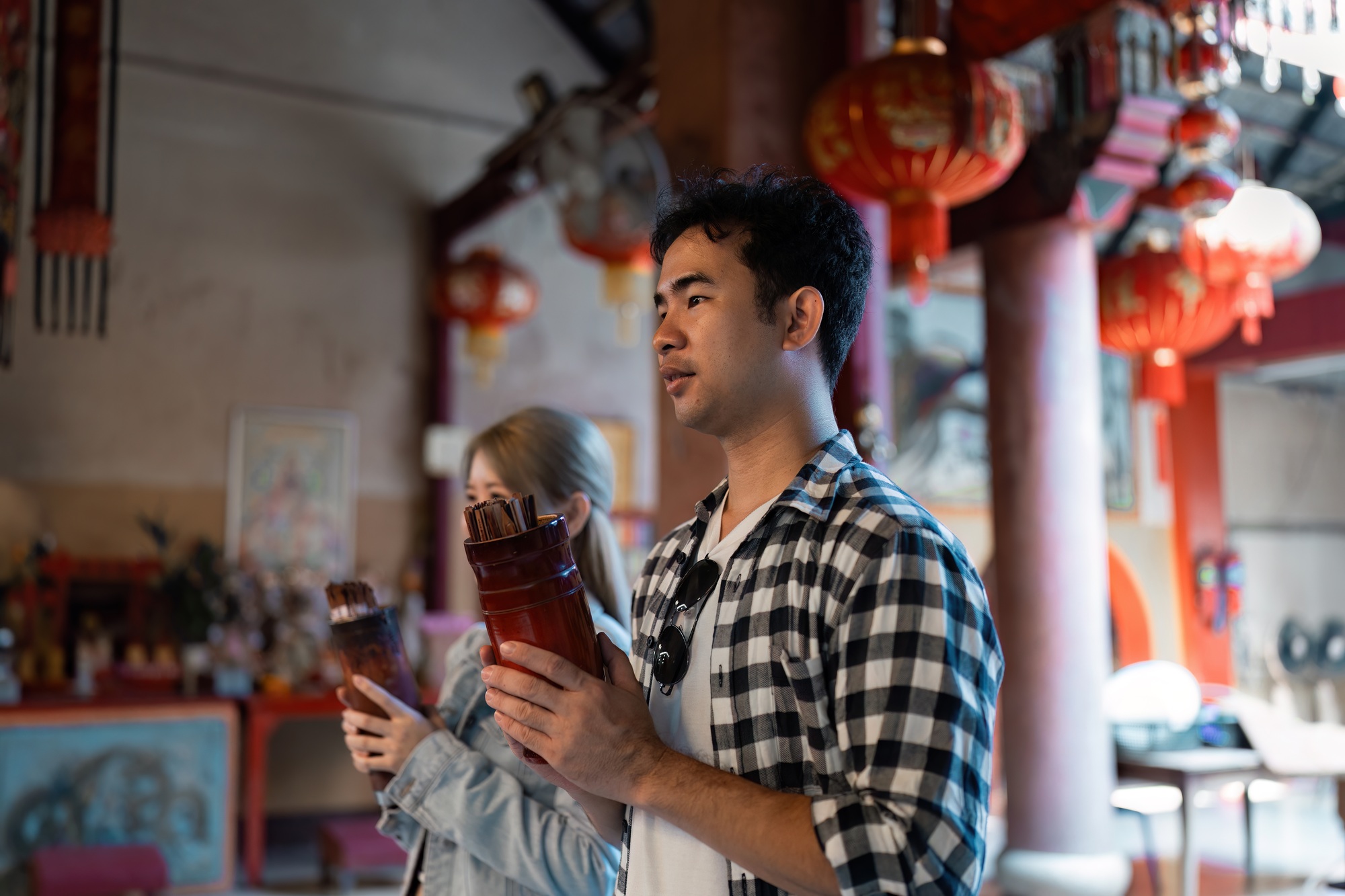 Exploring cultural temple visit urban area travel experience intimate perspective personal journey