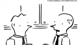 business cartoon - take it up with management