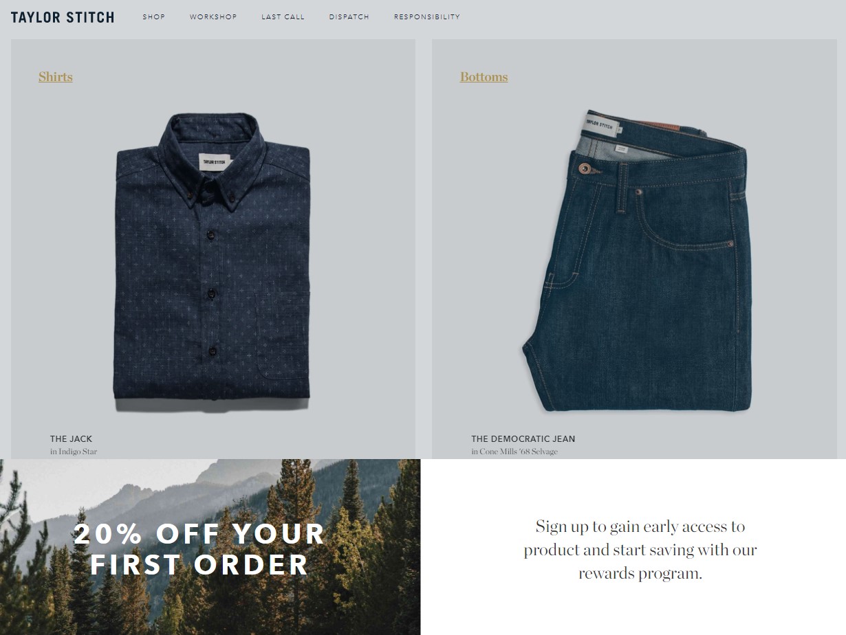 taylor stitch shopify store